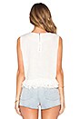 view 3 of 3 Linen Shell Fringe Top in Off White