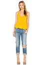 view 4 of 4 Button Front Tank in Mango
