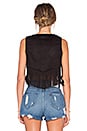 view 3 of 3 TOP À FRANGES EFFET DAIM COWGIRL in Black