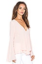 view 2 of 3 Bell Sleeve Top in Blush