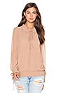 view 1 of 4 Tie Up Blouson Top in Camel