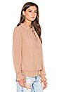 view 2 of 4 Tie Up Blouson Top in Camel