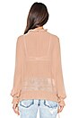 view 3 of 4 Tie Up Blouson Top in Camel