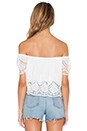 view 3 of 3 Blushing Lace Crop Top in White