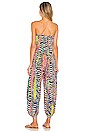 view 3 of 3 Strapless Ruffle Jogger Jumpsuit in Luli Disco