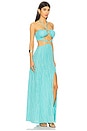 view 2 of 4 Double Loop Bandeau Long Dress in Aqua
