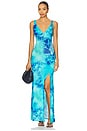 view 1 of 3 Plunge Long Dress in Multicolor