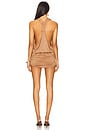 view 3 of 4 T Back Mini Dress in Brown