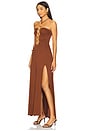 view 2 of 3 Halter Ring Long Dress in Brown
