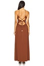 view 3 of 3 Halter Ring Long Dress in Brown