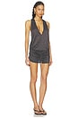 view 2 of 4 ROBE COURTE L177 in Navy