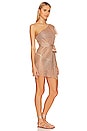 view 3 of 5 Asymmetrical One Shoulder Mini Dress in Copper