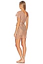 view 4 of 5 Asymmetrical One Shoulder Mini Dress in Copper