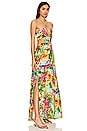 view 2 of 3 Birds Of Paradise Bandeau Cut Out Front Slit Dress in Multicolor