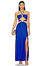 view 1 of 4 Brilla Double Loop Long Dress in Electric Blue