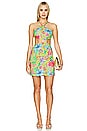 view 1 of 4 Hibiscus Dream Ring Cut Out Short Dress in Multicolor