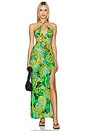 view 1 of 3 Palm Island Halter Keyhole Cut Out Maxi Dress in Multicolor