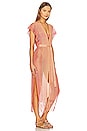 view 3 of 5 Coral Queen Long Caftan in Coral