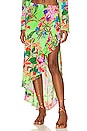 view 1 of 4 Ruffled High Low Slit Skirt in Luli Tropics