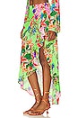 view 3 of 4 Ruffled High Low Slit Skirt in Luli Tropics