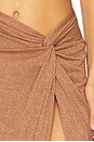 view 6 of 6 Twist Front Skirt in Brown