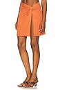 view 3 of 6 Ring Twist Front Skirt in Terracotta