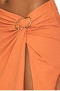 view 6 of 6 Ring Twist Front Skirt in Terracotta