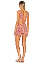 view 3 of 3 Wild Sweetheart Double Front Knot Open Back Romper in Multicolor