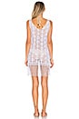view 3 of 4 Muchachita Linda Flirty Fringe Dress in White & Gold
