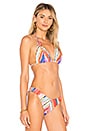view 3 of 5 TOP BIKINI REVERSIBLE ZIG ZAG in Multicolor