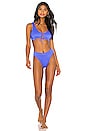 view 4 of 4 High Leg Banded Bikini Bottom in Blue My Mind