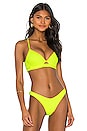 view 1 of 5 Peek A Boo Underwire Bikini Top in Neon Yellow