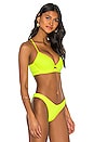 view 2 of 5 Peek A Boo Underwire Bikini Top in Neon Yellow