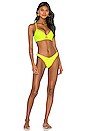 view 4 of 5 Peek A Boo Underwire Bikini Top in Neon Yellow