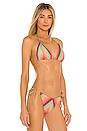 view 2 of 5 Muse Feels Triangle Bikini Top in Multicolor