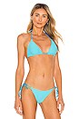 view 2 of 5 Triangle Bikini Top in Aquamarine