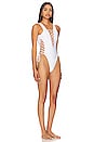 view 2 of 4 Hot Tropics Interlace Open Side One Piece Swimsuit in White