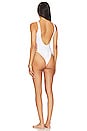 view 3 of 4 Hot Tropics Interlace Open Side One Piece Swimsuit in White