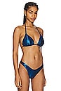 view 2 of 5 Midnight Waves Seamless Bikini Top in Cobalt Blue