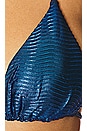 view 5 of 5 Midnight Waves Seamless Bikini Top in Cobalt Blue