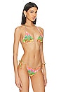 view 2 of 5 Palm Breeze Wavy Luxe Bikini Top in Multicolor