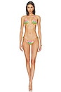view 4 of 5 Palm Breeze Wavy Luxe Stitch Bikini Bottom in Multicolor