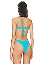 view 4 of 5 Wavy Baby Asymmetric Ring Bikini Top in Caribe Blue