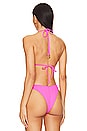 view 3 of 4 Wavy Baby Triangle Bikini Top in Blazing Pink