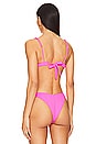 view 3 of 4 Wavy Baby Wide Strap Balconette Bikini Top in Blazing Pink