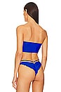 view 4 of 6 Brilla Double Loop Bandeau Bikini Top in Electric Blue