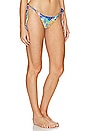 view 2 of 4 Deco Gardens Wavy Ruched Bikini Bottom in Multicolor