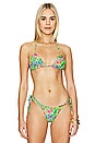 view 1 of 5 Hibiscus Dream Triangle Bikini Top in Multicolor