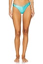 view 1 of 4 BAS DE MAILLOT DE BAIN STRAPPY LOOP BRAZILIAN SCRUNCH in Aqua