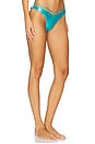 view 2 of 4 Strappy Loop Brazilian Scrunch Bottoms in Aqua